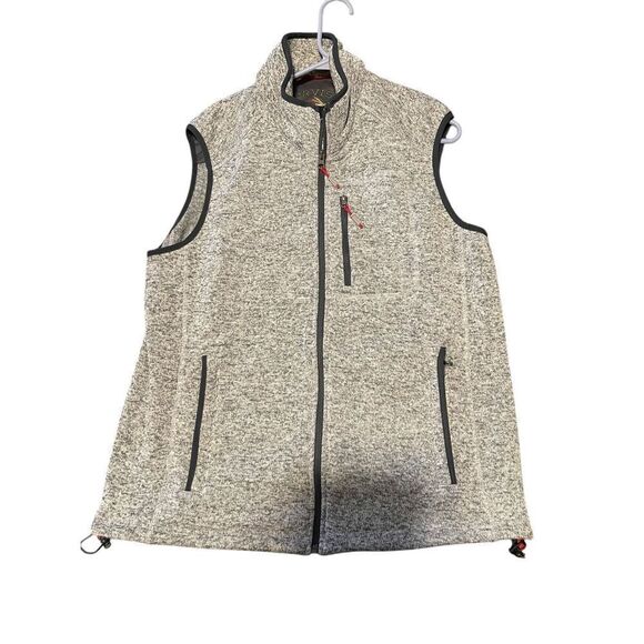 Orvis Mens Gray Heather Full Zip Fleece Sweater Vest Size Large - Picture 2 of 11